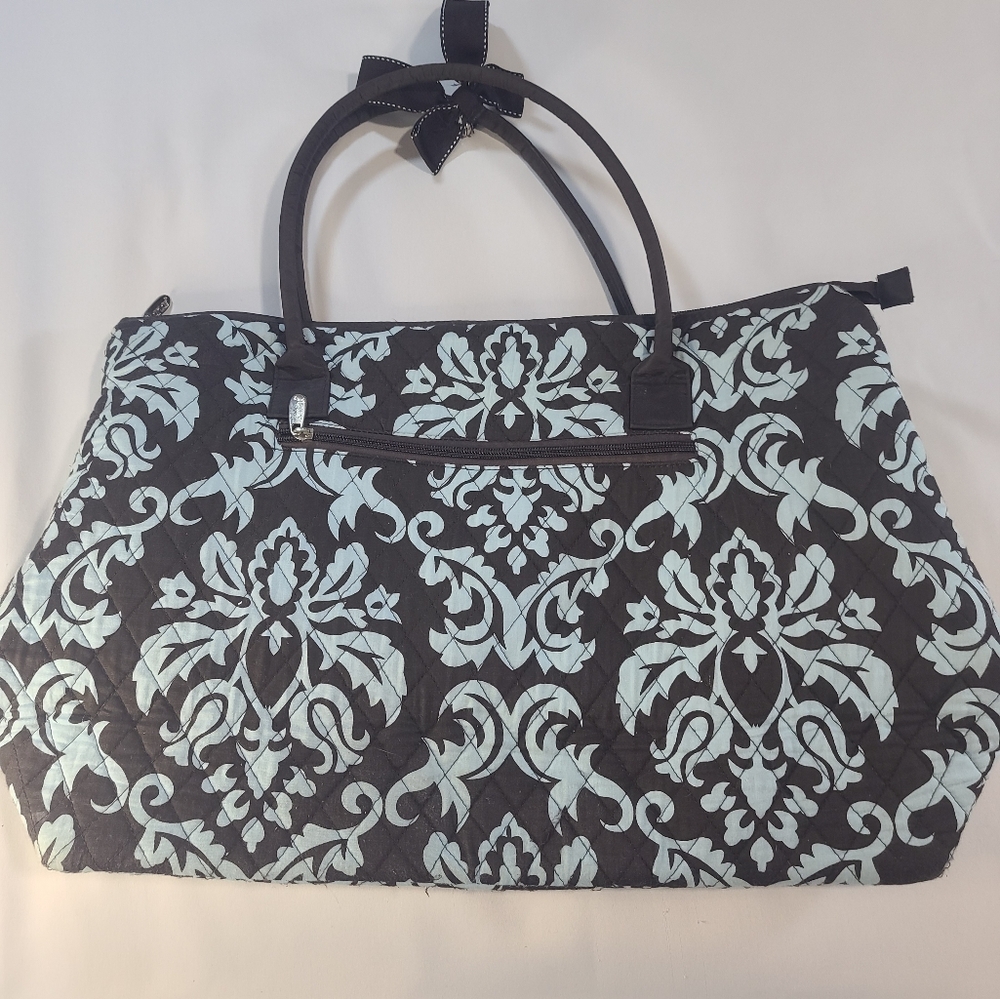 Elegant Black and White Patterned Tote Bag